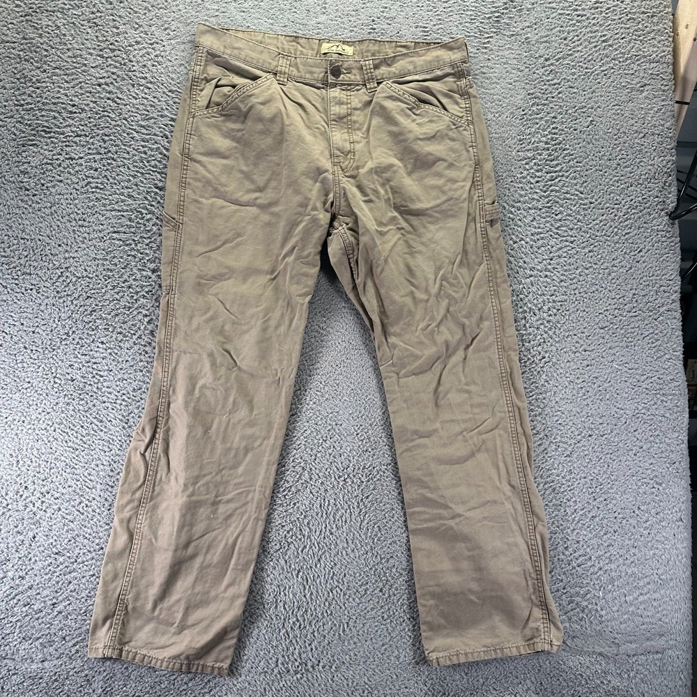 Blue Mountain Pant Mens 38x32 Beige Cotton Carpenter Straight Workwear Utility